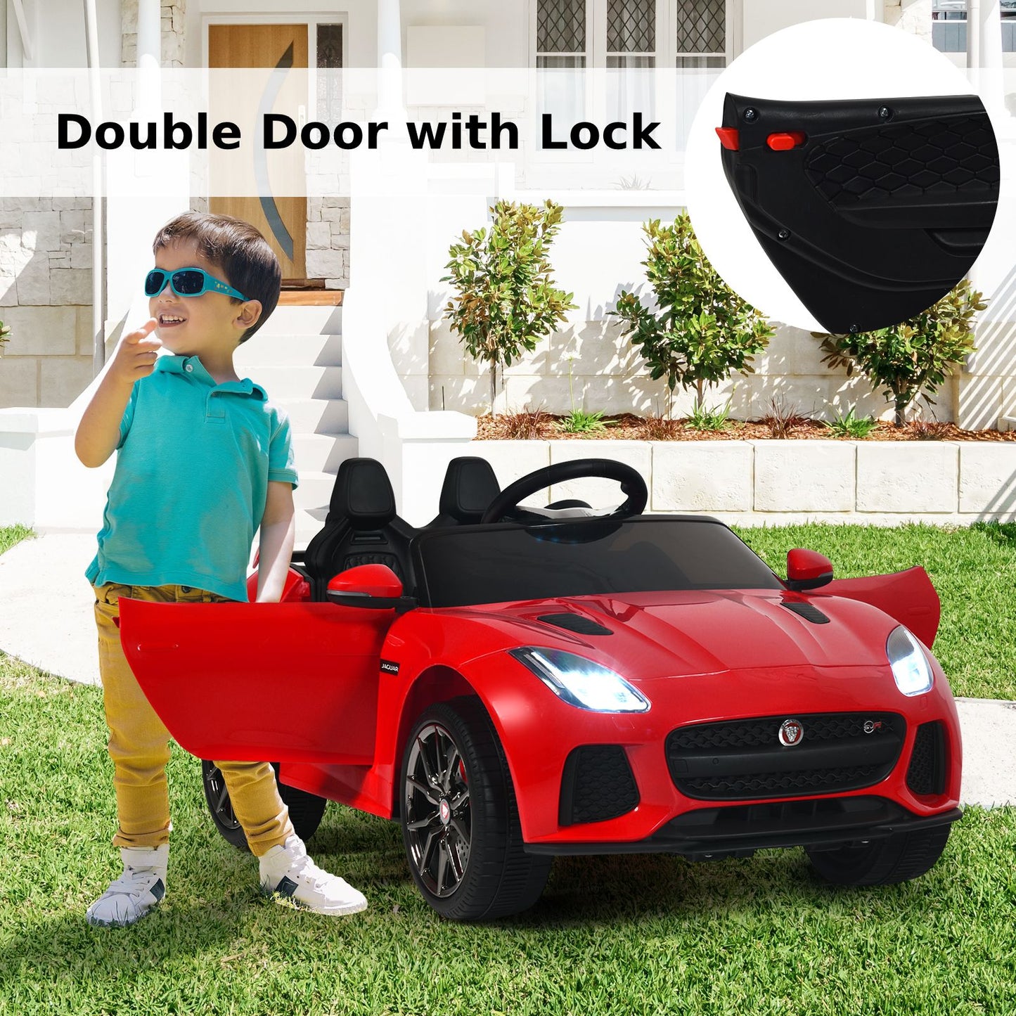 12V Jaguar F-Type SVR Kids Ride on Car with Remote Control