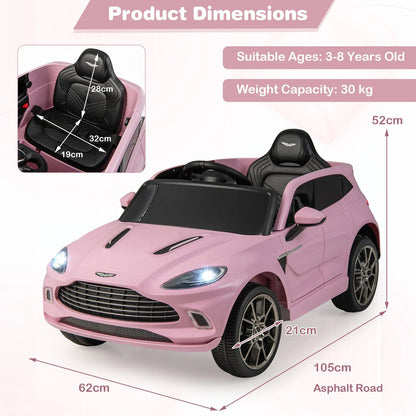 12V Kids Ride on Vehicle Aston Martin Licensed with Music and Horn