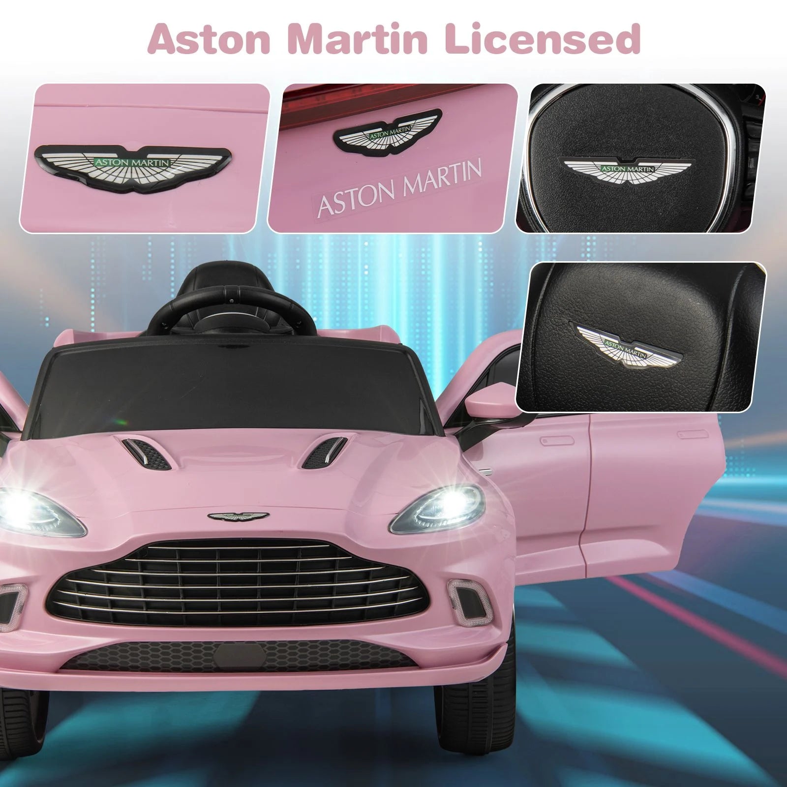 12V Kids Ride on Vehicle Aston Martin Licensed with Music and Horn