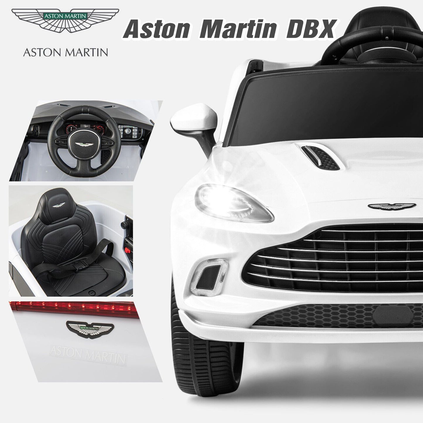 12V Kids Ride on Vehicle Aston Martin Licensed with Music and Horn