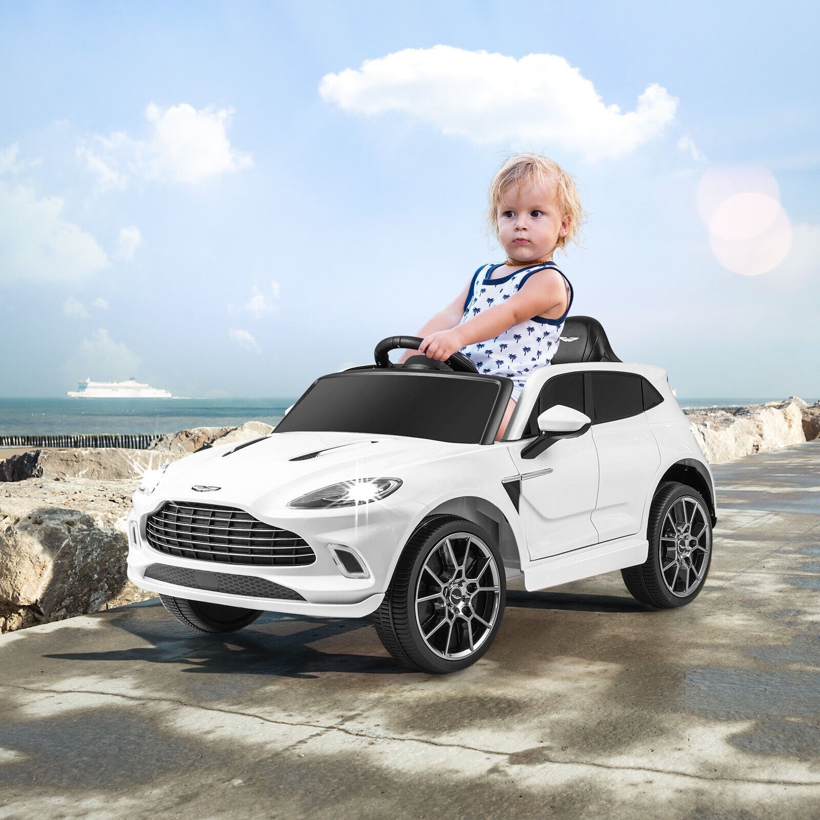 12V Kids Ride on Vehicle Aston Martin Licensed with Music and Horn